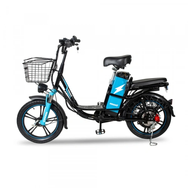 Электровелосипед Колхозник Minako V8 Pro Black (черный) 500W 60V12Ah с поворотниками